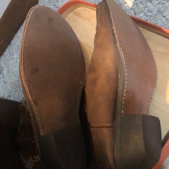 Brown leather cowgirl boots - Picture 5 of 5